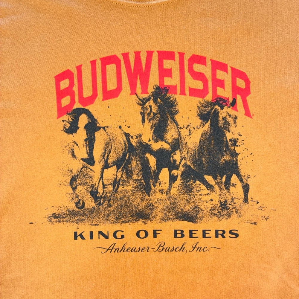 Budweiser King of Beers T-Shirt Men's 2XL Clydesdales Horses Graphic Tee